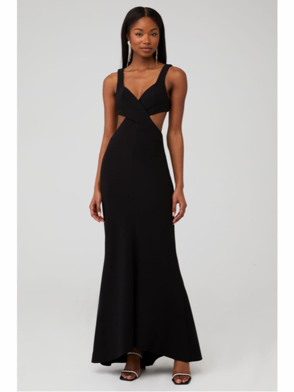 Significant Other Evie Dress Criss Cross Cutout Maxi Gown Womens Size 4